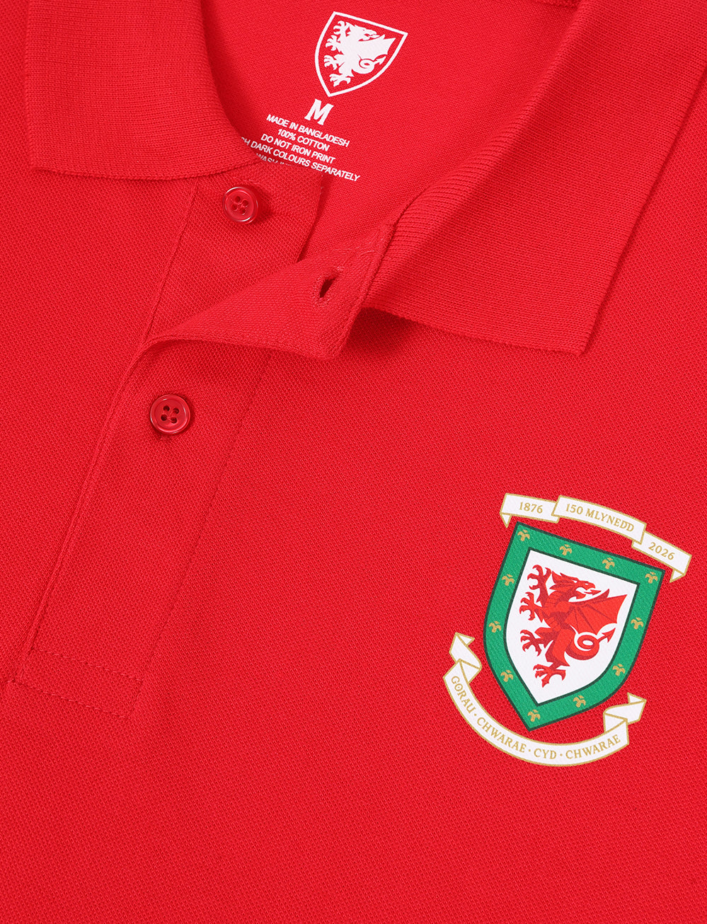 Official Team Wales 150th Anniversary Polo - Red - The World Football Store