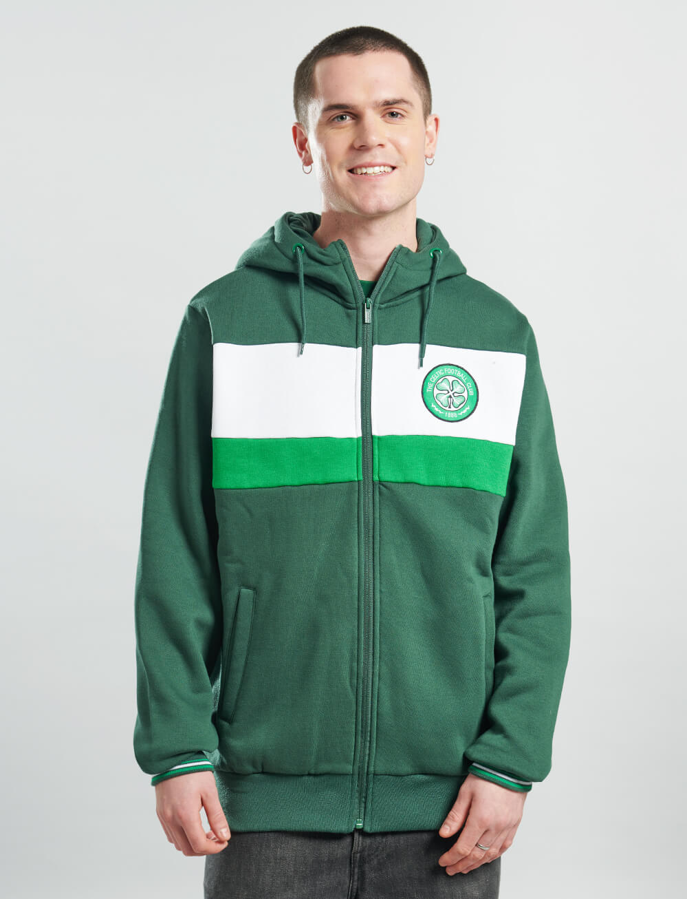 Official Celtic Full Zip Hoodie - Green - The World Football Store