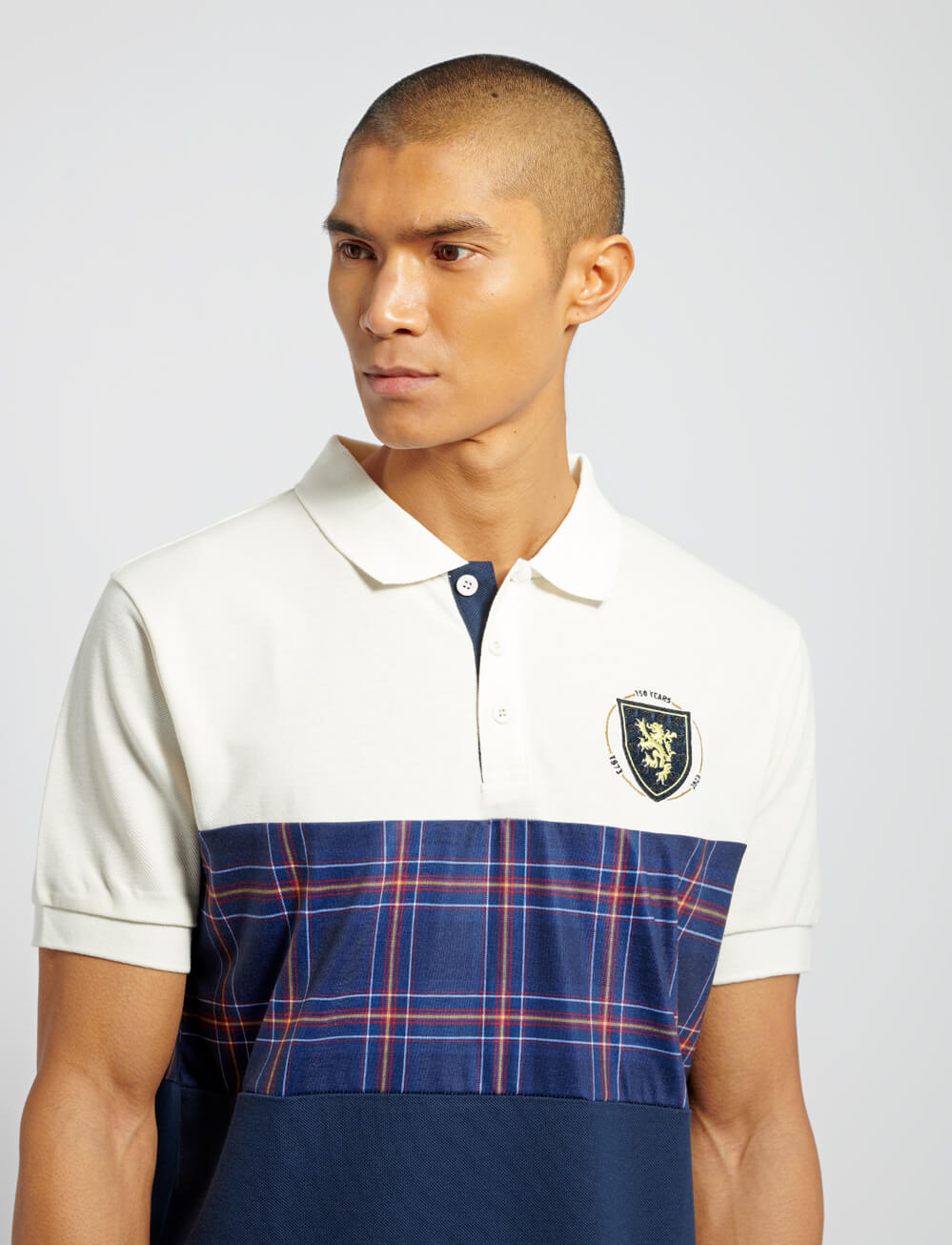 Official Team Scotland 150th Anniversary Check Polo Shirt - The World Football Store