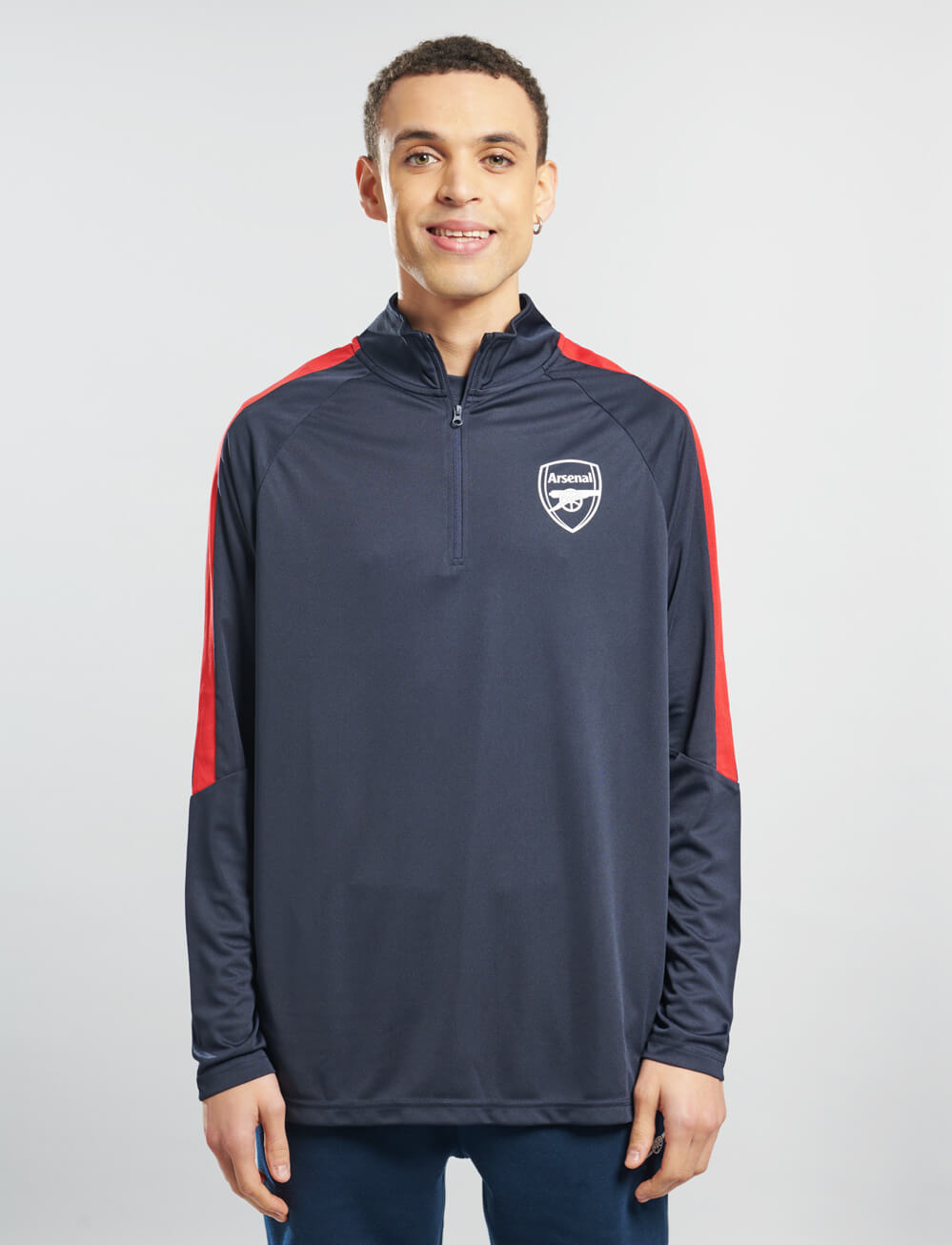 Official Arsenal 1/4 Zip Track Top - Navy - The World Football Store