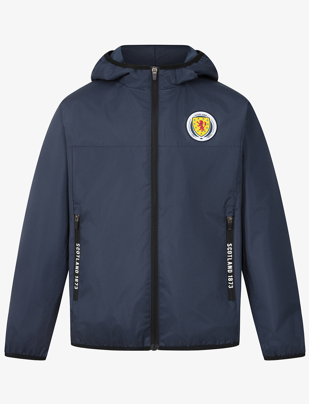 Official Team Scotland Kids Shower Jacket - Navy - The World Football Store